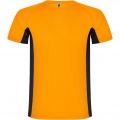 Shanghai short sleeve kids sports t-shirt, Fluor Orange / Solid black