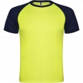 Indianapolis short sleeve unisex sports t-shirt, Fluor Yellow / Navy Blue