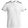 Tamil short sleeve kids sports polo, White / Solid black