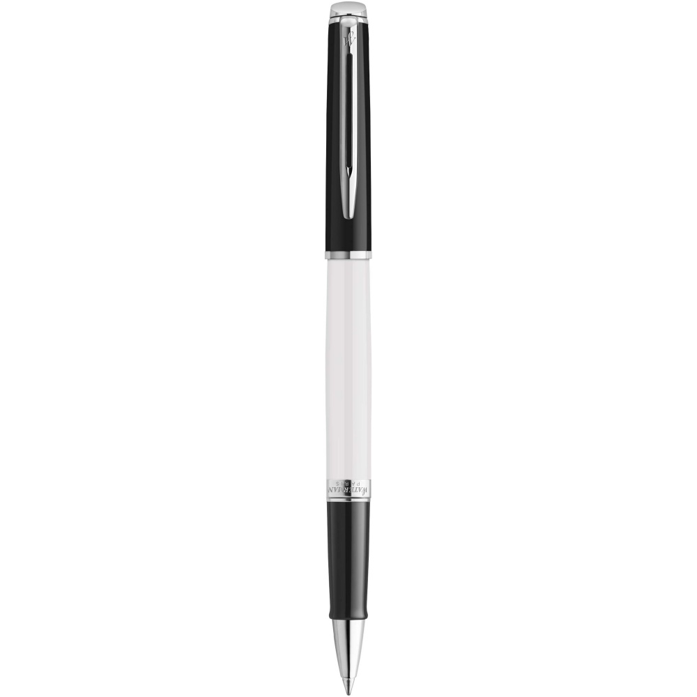 Logotrade promotional product picture of: Hemisphere colour blocking rollerball pen with palladium trim