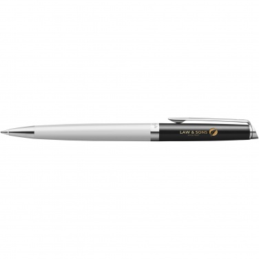 Logo trade promotional products image of: Hemisphere colour blocking ballpoint pen with palladium trim