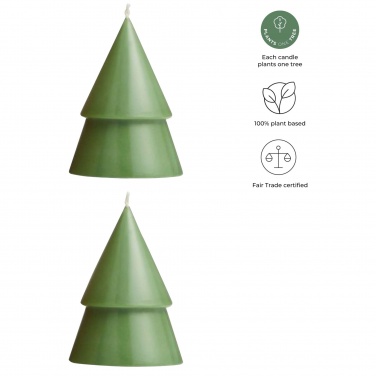 Logo trade promotional gift photo of: Originalhome Xmas tree candle set of 2 - M