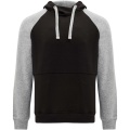 Badet unisex two-tone hoodie, Solid black / Heather grey