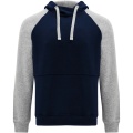 Badet unisex two-tone hoodie, Navy Blue / Heather grey