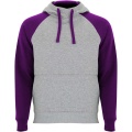 Badet kids two-tone hoodie, Heather grey / Purple