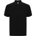 Centauro Premium short sleeve unisex polo, Solid black