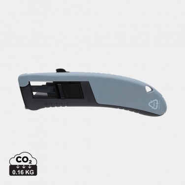 Logo trade business gifts image of: RCS certified recycled plastic Auto retract safety knife