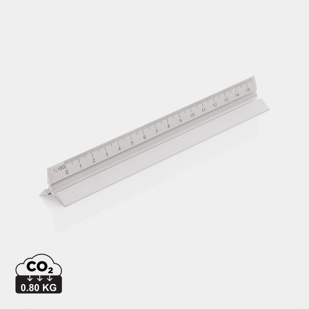 Logotrade promotional gift picture of: 15cm. Aluminum triangular ruler