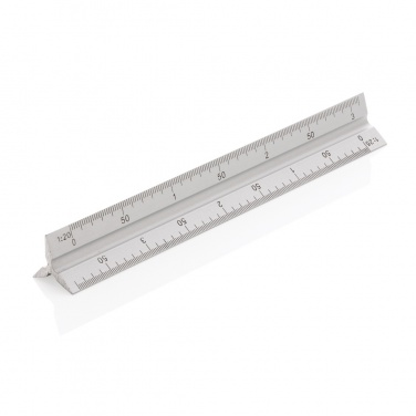 Logo trade promotional giveaways picture of: 15cm. Aluminum triangular ruler