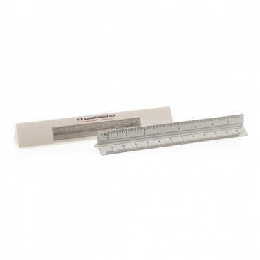 Logo trade promotional merchandise image of: 15cm. Aluminum triangular ruler