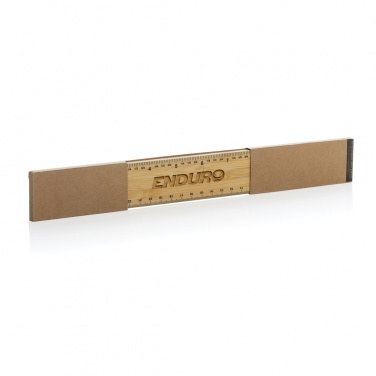 Logo trade promotional giveaways picture of: Timberson extra thick 30cm double sided bamboo ruler