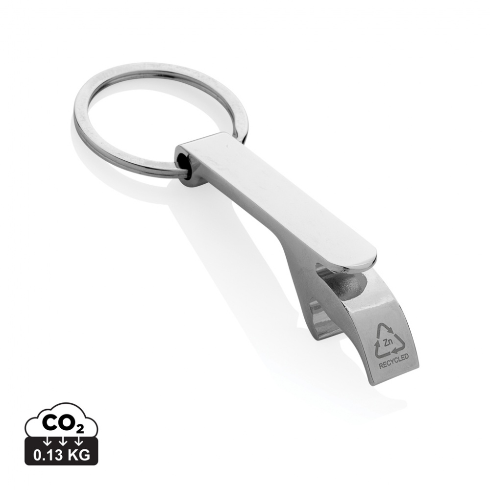 Logotrade advertising product image of: RCS recycled zinc alloy bottle opener keychain