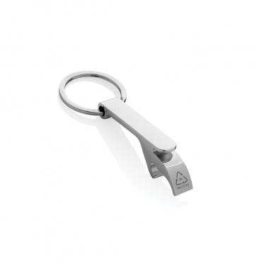 Logo trade promotional item photo of: RCS recycled zinc alloy bottle opener keychain