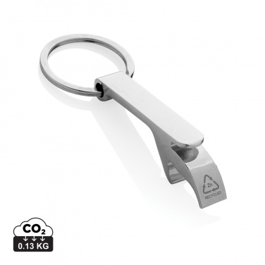 Logotrade promotional merchandise image of: RCS recycled zinc alloy bottle opener keychain