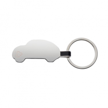 Logo trade corporate gifts picture of: RCS recycled zinc alloy car keyring