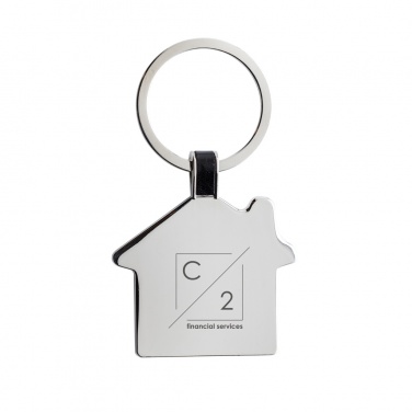 Logo trade promotional items image of: RCS recycled zinc alloy house keyring