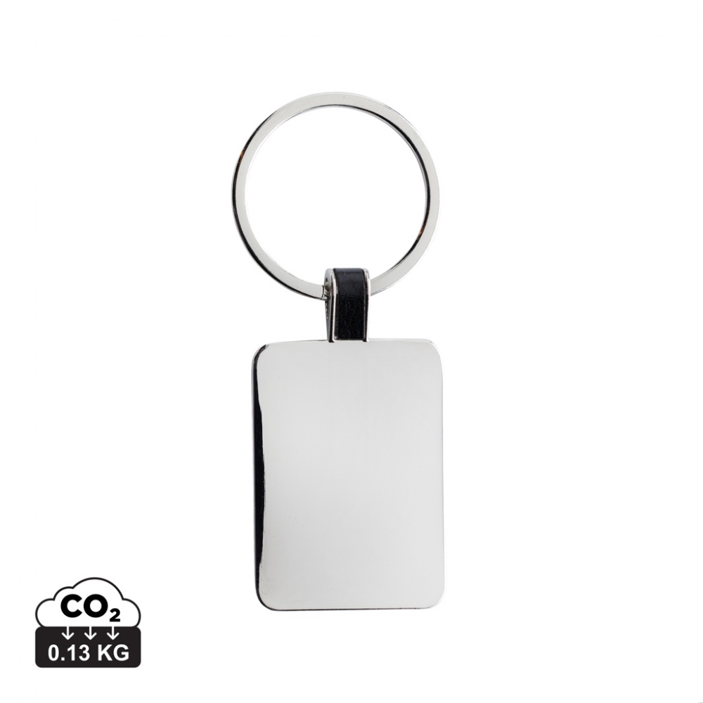 Logotrade corporate gifts photo of: RCS recycled zinc alloy rectangle keyring