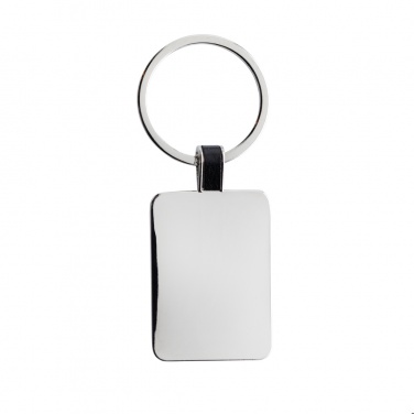 Logo trade advertising product photo of: RCS recycled zinc alloy rectangle keyring