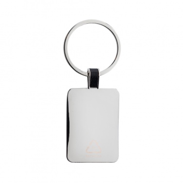 Logotrade promotional product image of: RCS recycled zinc alloy rectangle keyring