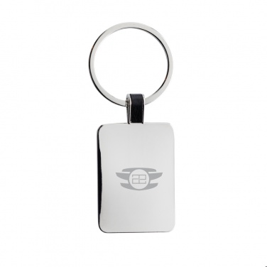 Logotrade promotional merchandise photo of: RCS recycled zinc alloy rectangle keyring