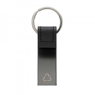 Logo trade business gift photo of: Luxury PU keychain RCS recycled zinc alloy