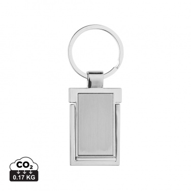 Logo trade promotional gifts picture of: RSC recycled zinc alloy phone stand keychain