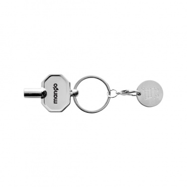 Logo trade advertising products picture of: RCS recycled zinc alloy radiator key keychain with coin