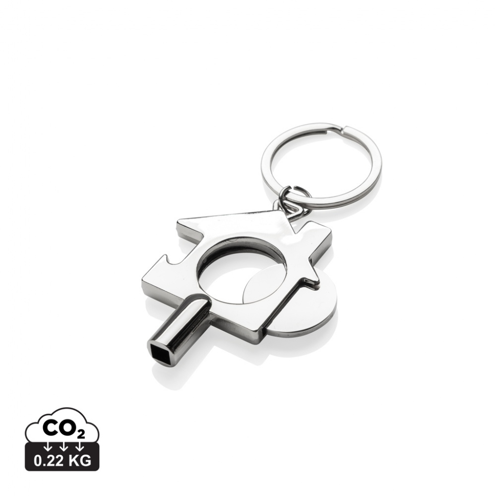 Logotrade advertising products photo of: RCS recycled zinc alloy 3 in 1 keychain