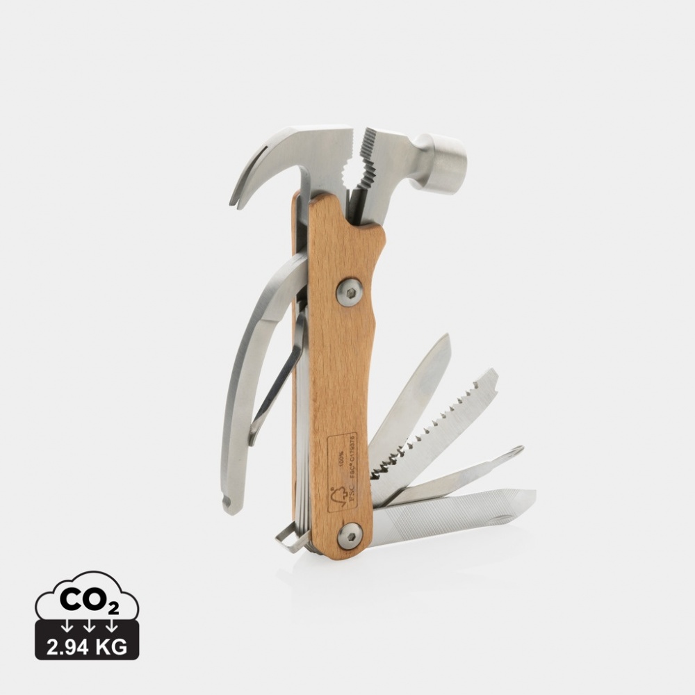 Logotrade corporate gift picture of: Wooden multi-tool hammer