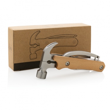 Logo trade promotional giveaways image of: Wooden multi-tool hammer