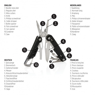 Logotrade business gift image of: Solid multitool with carabiner