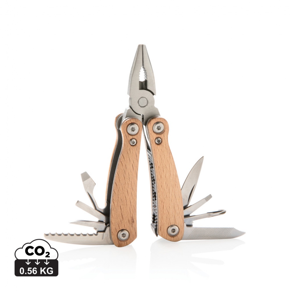 Logo trade business gifts image of: Wood multitool mini