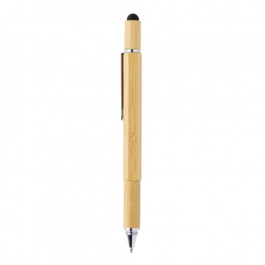 Logo trade promotional gift photo of: Bamboo 5-in-1 toolpen