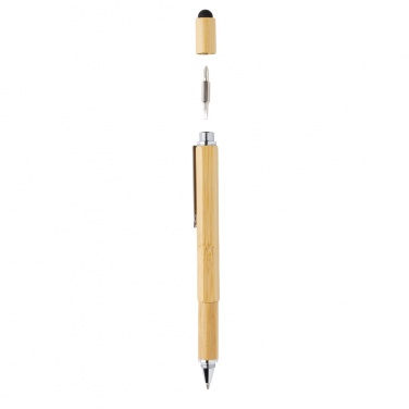 Logotrade business gift image of: Bamboo 5-in-1 toolpen