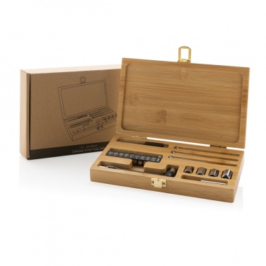 Logotrade corporate gift image of: Carvine 21 pcs bamboo tool set