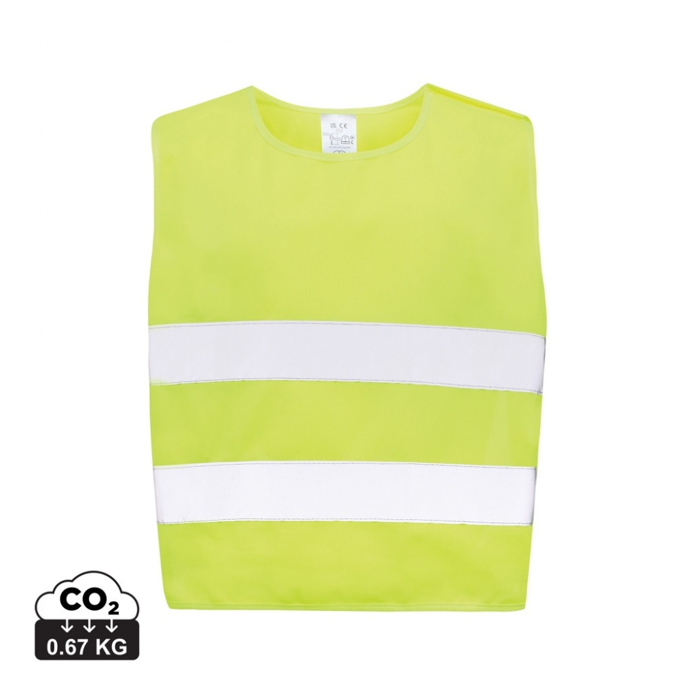 Logo trade advertising product photo of: GRS recycled PET high-visibility safety vest 3-6 years