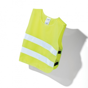 Logo trade business gifts image of: GRS recycled PET high-visibility safety vest 3-6 years