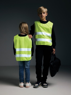 Logo trade promotional product photo of: GRS recycled PET high-visibility safety vest 7-12 years