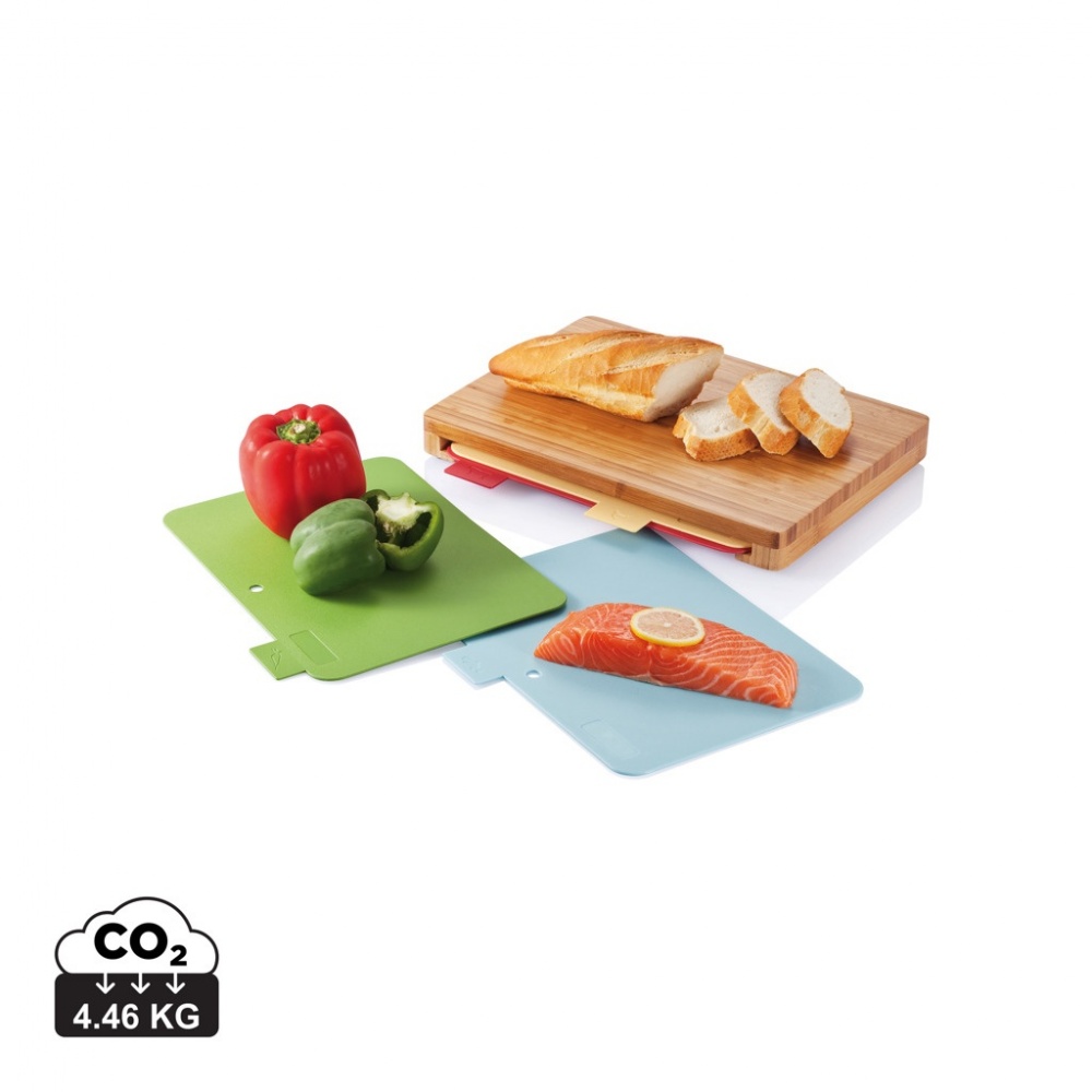 Logo trade promotional merchandise photo of: Cutting board with 4pcs hygienic boards