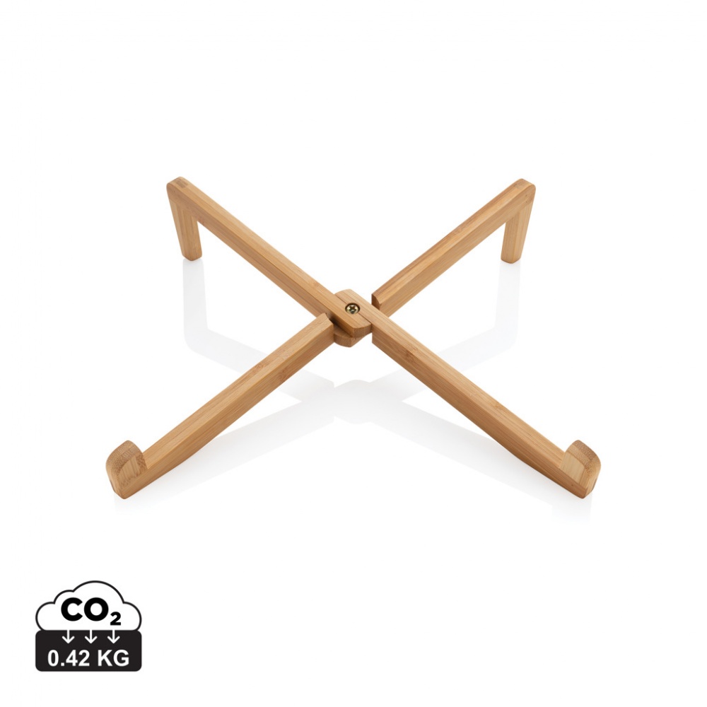 Logotrade promotional items photo of: Bamboo portable laptop stand