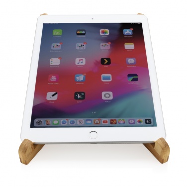 Logo trade corporate gifts picture of: Bamboo portable laptop stand