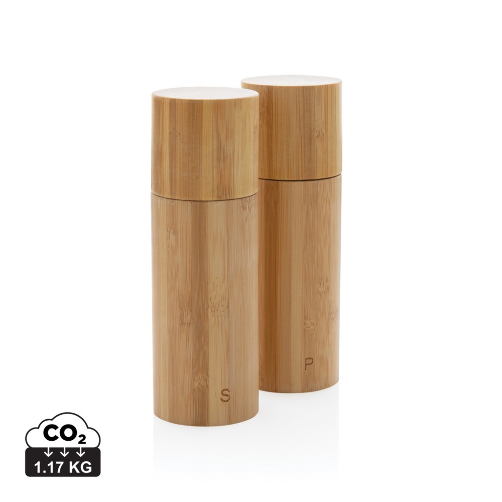 Logotrade advertising products photo of: Ukiyo bamboo salt and pepper mill set