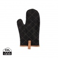 Deluxe canvas oven mitt, black