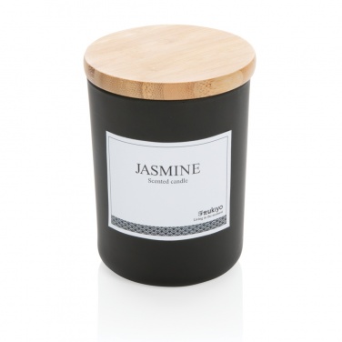 Logo trade promotional merchandise photo of: Ukiyo deluxe scented candle with bamboo lid