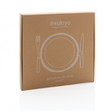 Logo trade promotional gifts picture of: Ukiyo dinner plate set of 2