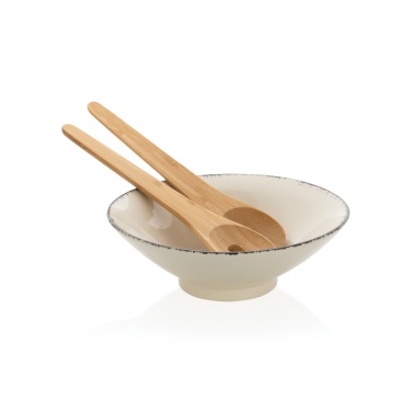 Logo trade promotional giveaways picture of: Ukiyo salad bowl with bamboo salad server