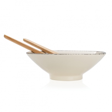 Logo trade promotional merchandise image of: Ukiyo salad bowl with bamboo salad server