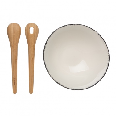 Logo trade promotional merchandise photo of: Ukiyo salad bowl with bamboo salad server