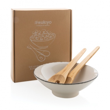 Logo trade promotional items picture of: Ukiyo salad bowl with bamboo salad server