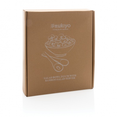 Logo trade promotional product photo of: Ukiyo salad bowl with bamboo salad server